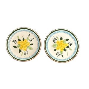 VTG Two Stangl Pottery Yellow Daisy 6” Bread Plates